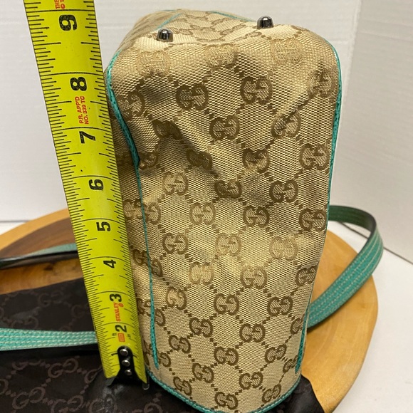 Gucci Sea Green Canvas Gussisma Tote w/Dustbag - Picture 13 of 14